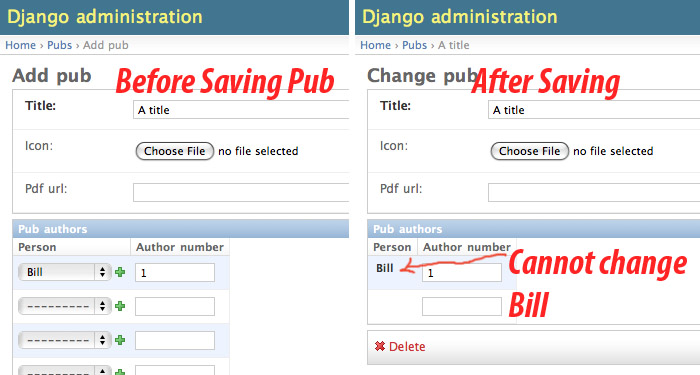 Onetoonefield Django Admin Inline